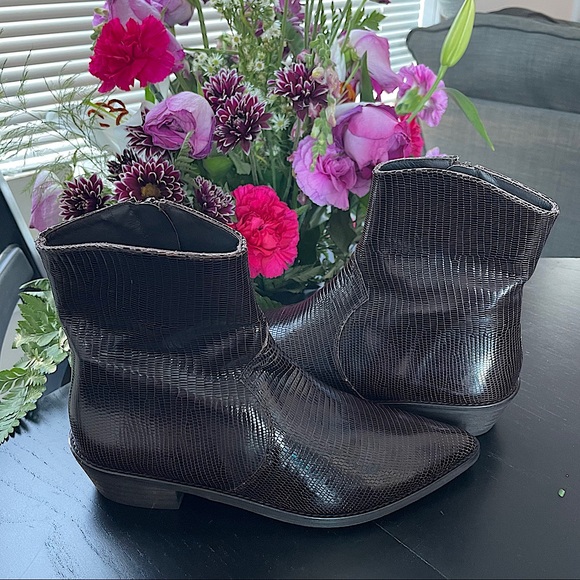 Free People Shoes - Free People dark brown leather ankle boot NWOT